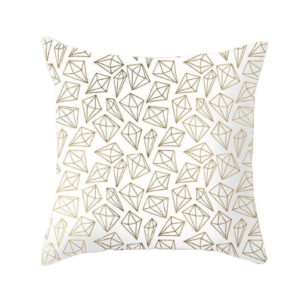 45 X 45Cm Gold Printed Cushion Cover Cushions & Decorative Pillows