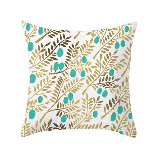 45 X 45Cm Gold Printed Cushion Cover Cushions & Decorative Pillows