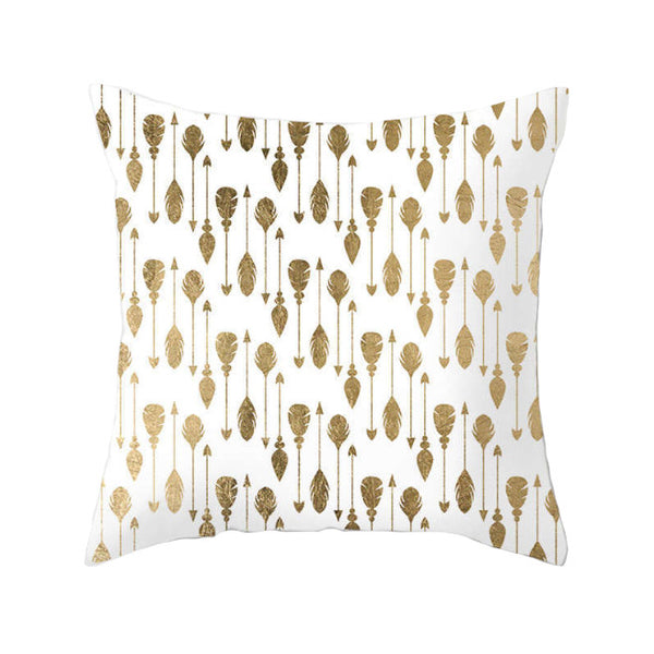 45 X 45Cm Gold Printed Cushion Cover Cushions & Decorative Pillows