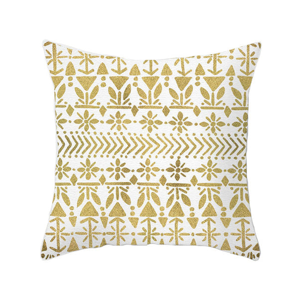 45 X 45Cm Gold Printed Cushion Cover Cushions & Decorative Pillows