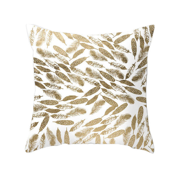 45 X 45Cm Gold Printed Cushion Cover Cushions & Decorative Pillows
