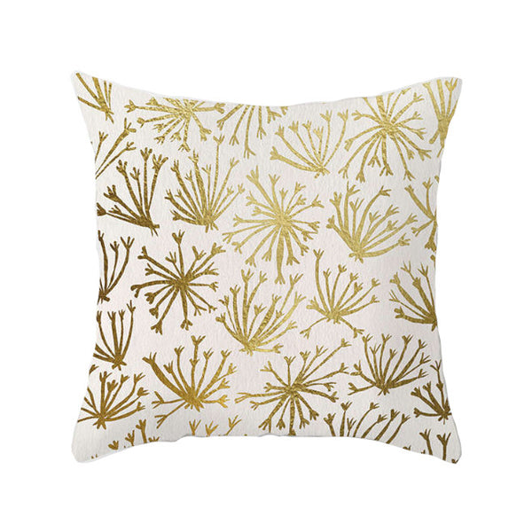 45 X 45Cm Gold Printed Cushion Cover Cushions & Decorative Pillows