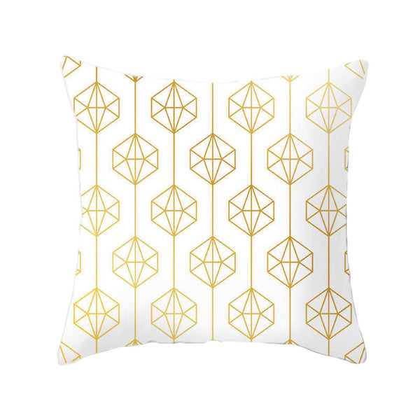 45 X 45Cm Gold Printed Cushion Cover Cushions & Decorative Pillows