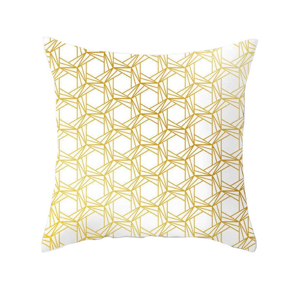 45 X 45Cm Gold Printed Cushion Cover Cushions & Decorative Pillows