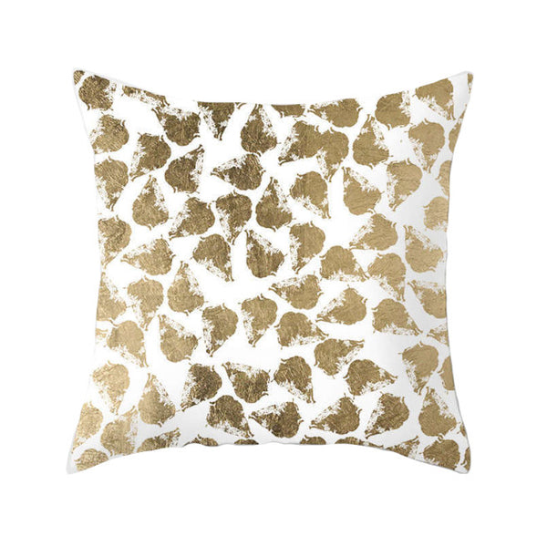 45 X 45Cm Gold Printed Cushion Cover Cushions & Decorative Pillows