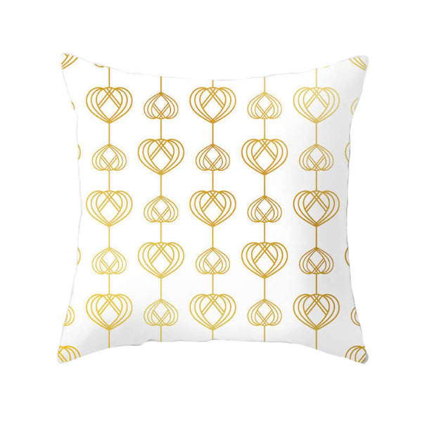 45 X 45Cm Gold Printed Cushion Cover Cushions & Decorative Pillows
