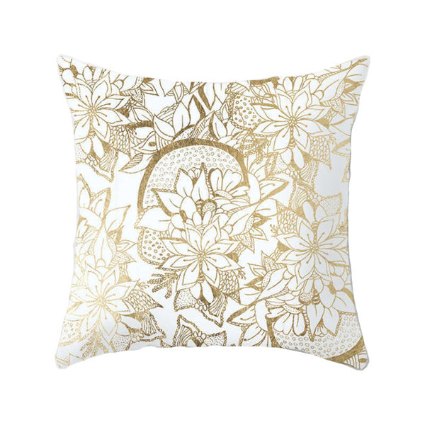 45 X 45Cm Gold Printed Cushion Cover Cushions & Decorative Pillows