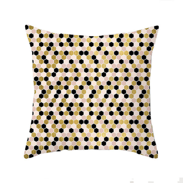 45 X 45Cm Gold Printed Cushion Cover Cushions & Decorative Pillows