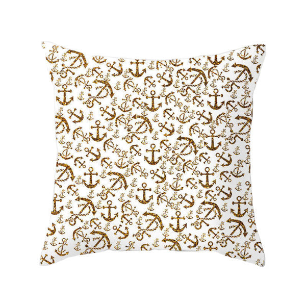 45 X 45Cm Gold Printed Cushion Cover Cushions & Decorative Pillows