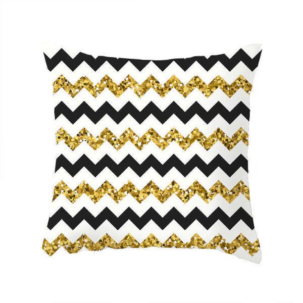 45 X 45Cm Gold Printed Cushion Cover Cushions & Decorative Pillows