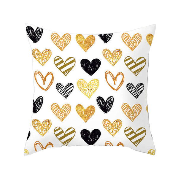 45 X 45Cm Gold Printed Cushion Cover Cushions & Decorative Pillows
