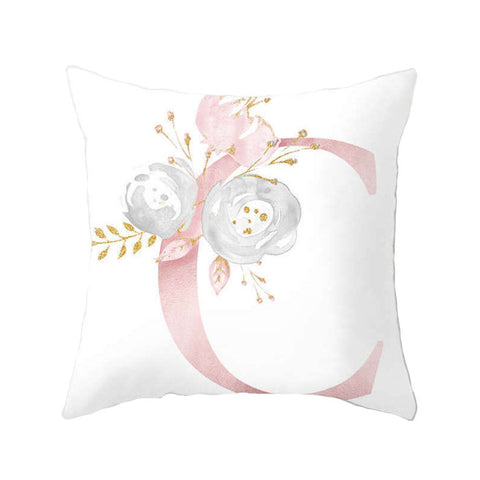 45 X 45Cm Letter Cushion Cover Pink Cushions & Decorative Pillows