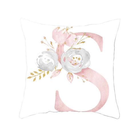 45 X 45Cm S Letter Cushion Cover