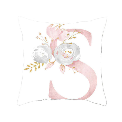 45 X 45Cm S Letter Cushion Cover Cushions & Decorative Pillows