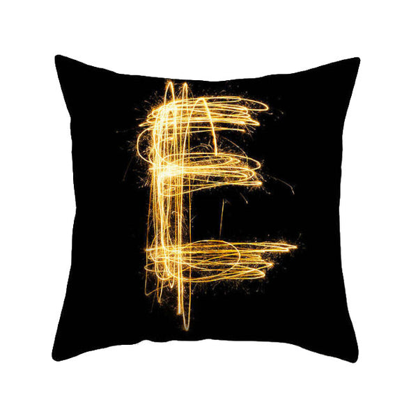 45 X 45Cm Letter Cushion Cover Light Trail E Cushions & Decorative Pillows