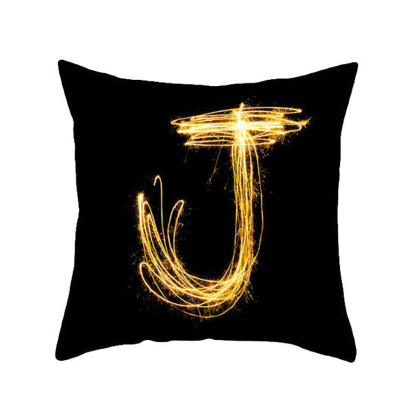 45 X 45Cm Letter Cushion Cover Light Trail J Cushions & Decorative Pillows