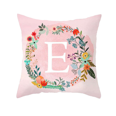 45 X 45Cm Letter Cushion Cover Wreath E Cushions & Decorative Pillows
