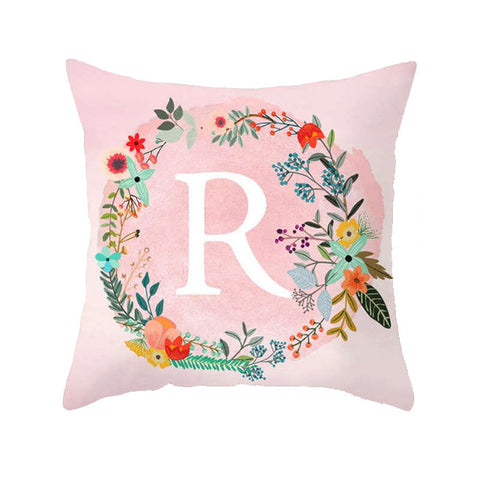 45 X 45Cm Letter Cushion Cover Wreath R Cushions & Decorative Pillows
