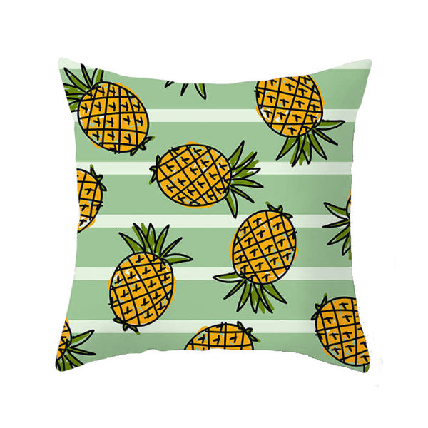 45 X 45Cm Stylish Green Brown Leaves Cushion Cover Cushions & Decorative Pillows