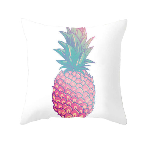 45 X 45Cm Stylish Green Red Yellow Pineapple Cushion Cover Cushions & Decorative Pillows
