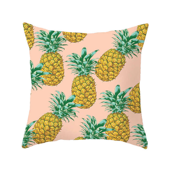 45 X 45Cm Stylish Green Red Yellow Pineapple Cushion Cover Cushions & Decorative Pillows