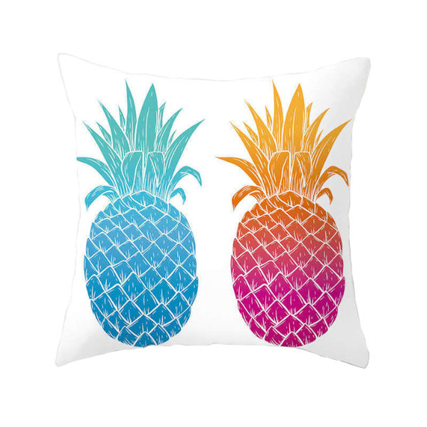 45 X 45Cm Stylish Green Red Yellow Pineapple Cushion Cover Cushions & Decorative Pillows