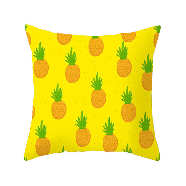 45 X 45Cm Stylish Green Red Yellow Pineapple Cushion Cover Cushions & Decorative Pillows