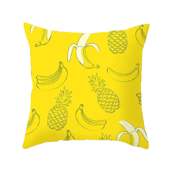 45 X 45Cm Stylish Green Red Yellow Pineapple Cushion Cover Cushions & Decorative Pillows