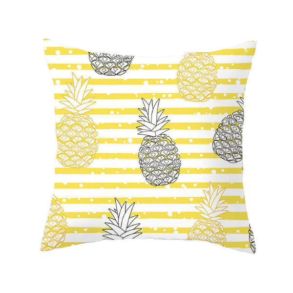 45 X 45Cm Stylish Green Red Yellow Pineapple Cushion Cover Cushions & Decorative Pillows