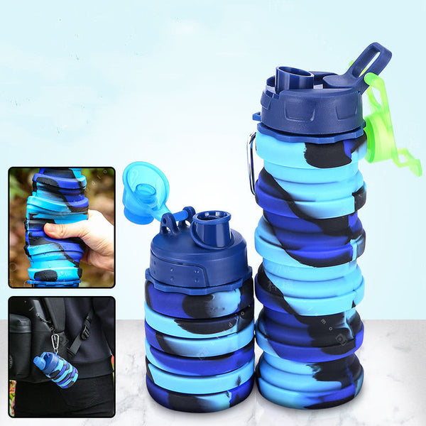 Collapsible Water Bottle Leakproof Fold Silicone Cute Bottles Kids Cup With Straw Water Bottles & Vacuum Flasks