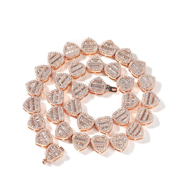 Veile Studios Heart Shaped Love Necklace Set With Zircon Personalised Fashion Design Necklaces & Pendants