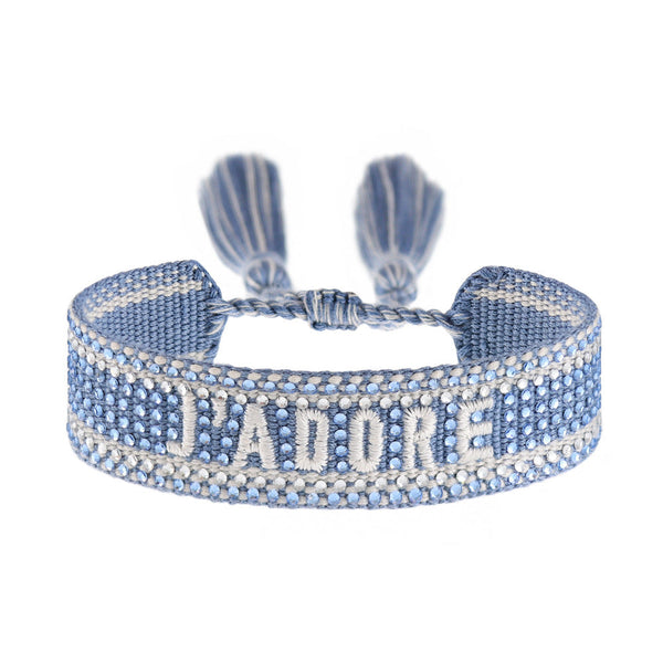 Cross Border Fully Ironed Colorful Diamond Woven Diy Bracelet Accessories For Women Creative Ethnic Embroidery Letter Rope Charms & Charm Bracelets