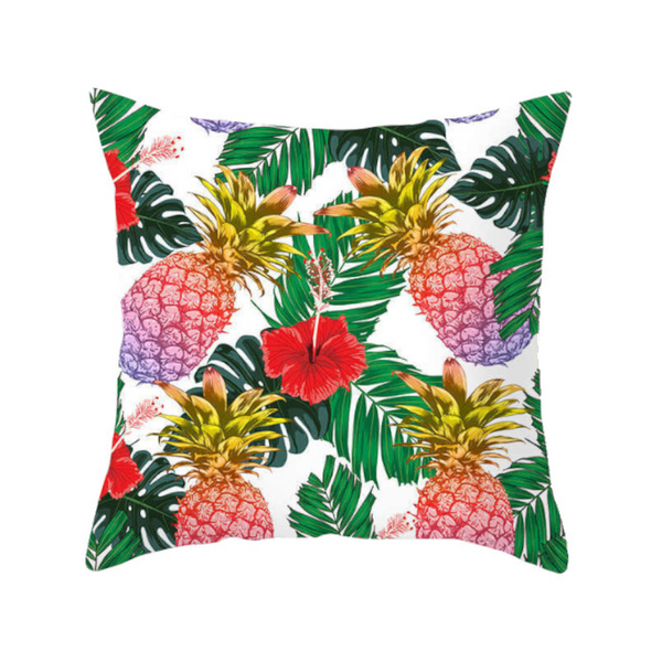 45 X 45Cm Stylish Green Leaves Cushion Cover Cushions & Decorative Pillows