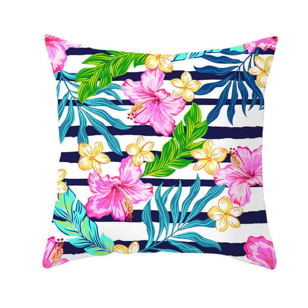 45 X 45Cm Stylish Green Leaves Cushion Cover Cushions & Decorative Pillows