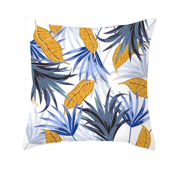 45 X 45Cm Stylish Green Leaves Cushion Cover Cushions & Decorative Pillows