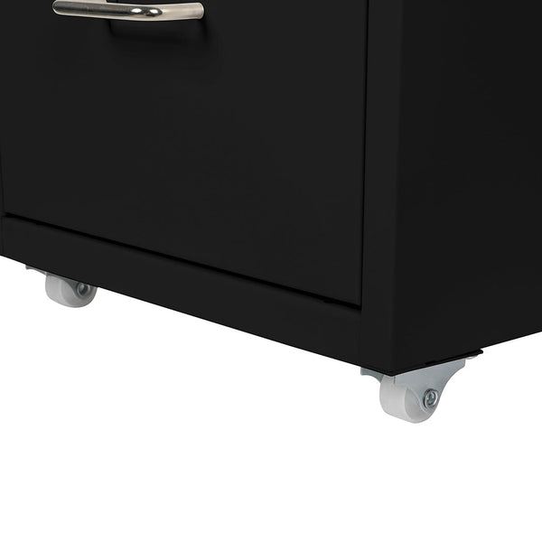 Levede 3 Drawer Office Drawers Filing Cabinet Black Steel Storage Cabinets & Cupboards