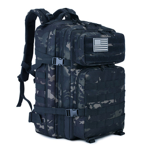 45L Military Backpack Army Tactical Molle Assault Rucksack 3P Men Outdoor Hiking Camping Large Capacity Waterproof Bag Rucksacks
