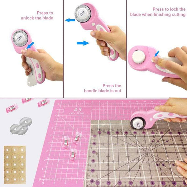Craft Cutting Tools 45Mm Rotary Cutter Board Set A3 Self Healing Mat Fabric Cutters & Trimmers