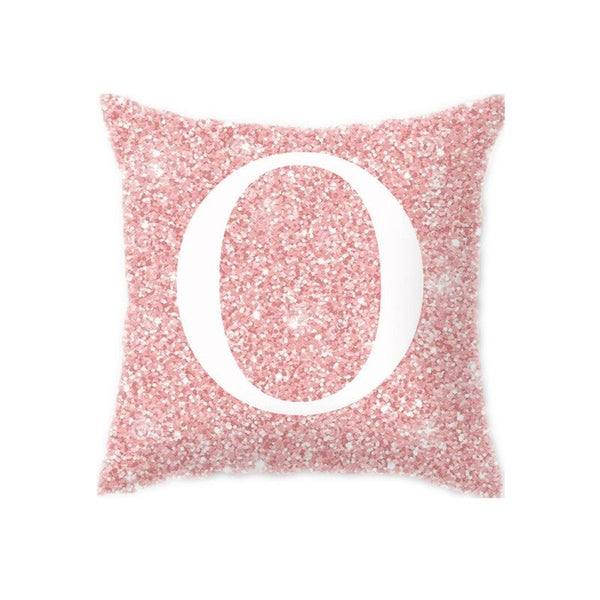 45 X 45Cm Pink Metal Letter Peach Skin Pillowcases Decorative Cushion Cover Decoration 445 Cushions & Decorative Pillows