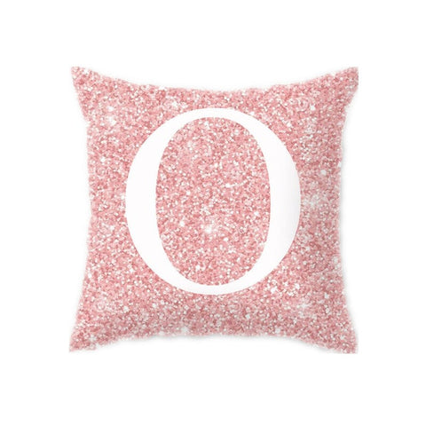 45 X 45Cm Pink Metal Letter Peach Skin Pillowcases Decorative Cushion Cover Decoration 445 Cushions & Decorative Pillows