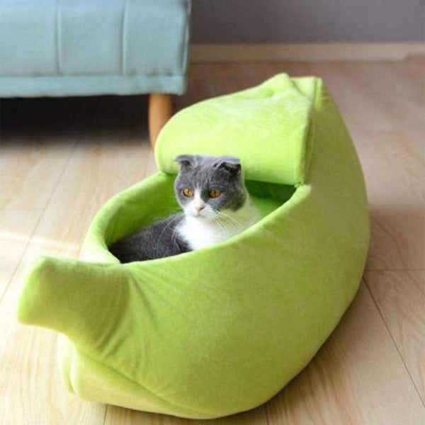 Cute Banana Shape Pet Bed Dog Cat Sleeping Nest