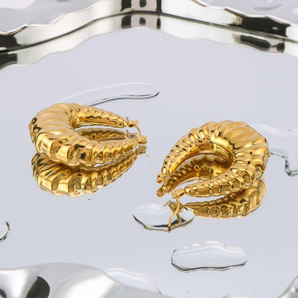 Veile Studios Croissant Pattern Design Stainless Steel Accessory For Women Earrings