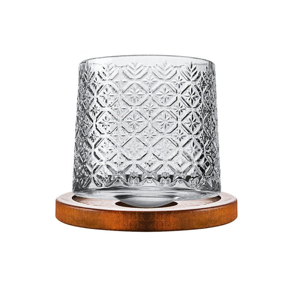 Hand Drawn Rotating Glass Cups Multiple Purpose Whiskey Glasses Glassware & Drinkware