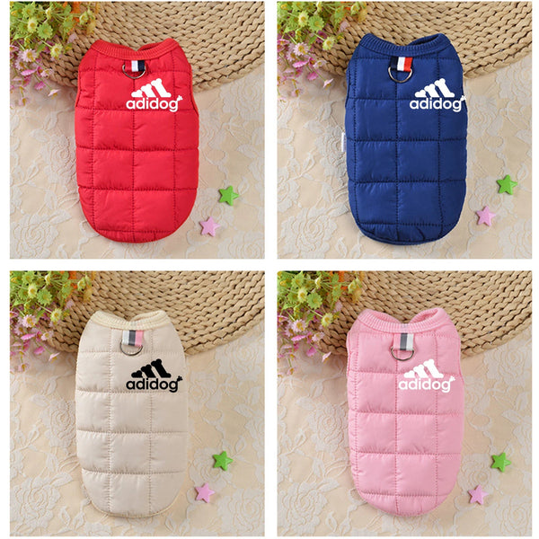Pet Clothing Winter Thickened Dog Clothes Autumn And New Cotton Padded Jacket Vest Multi Color Waterproof Warm Dog Clothing & Shoes