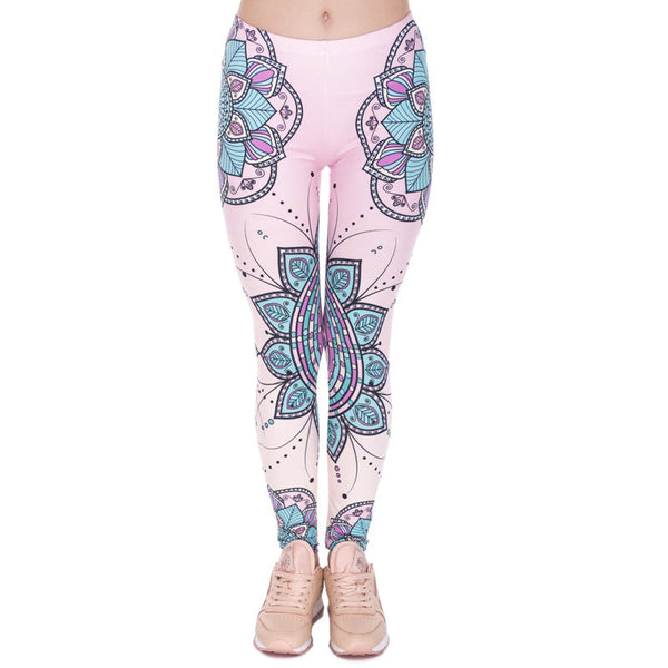 Mandala Colourful High Waist Yoga Pants Women Printed Leggings Women Leggings