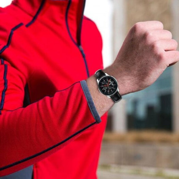 46Mm Leather Strap For Samsung Galaxy Watch Black Watch Bands