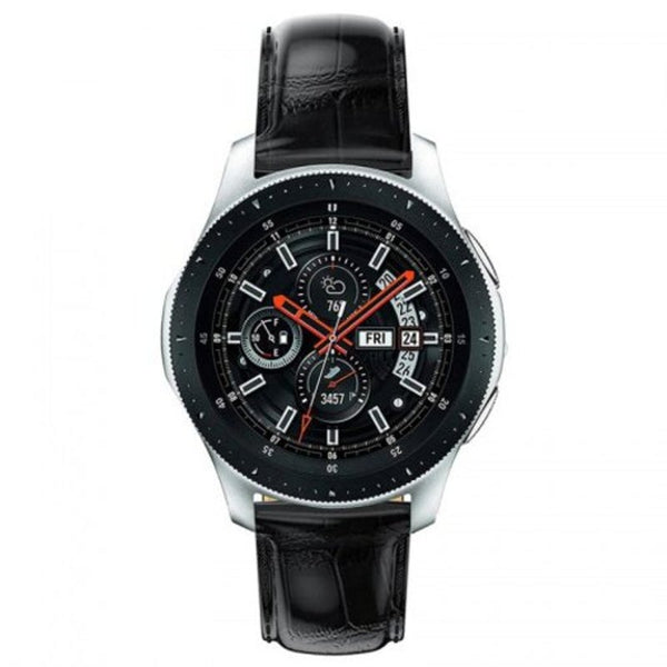 46Mm Leather Strap For Samsung Galaxy Watch Black Watch Bands