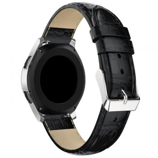 46Mm Leather Strap For Samsung Galaxy Watch Black