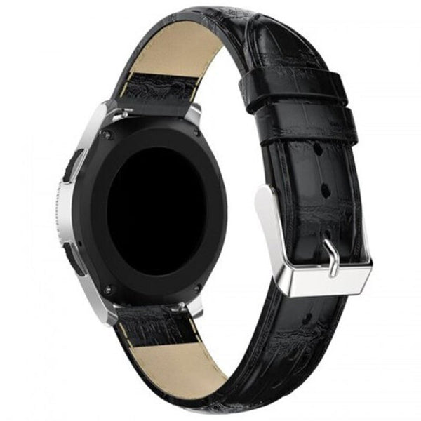 46Mm Leather Strap For Samsung Galaxy Watch Black Watch Bands