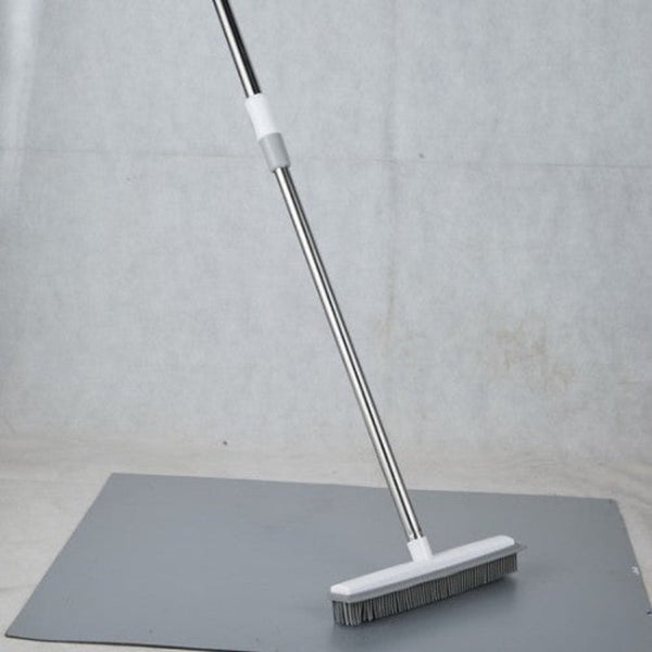 Cleaning Brush Stainless Steel Silicone Floor Water Scraping Long Handle Magic Carpet Cleaning Brushes